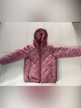 Reebok Quilted Hooded Jacket in Dusty Rose Mauve